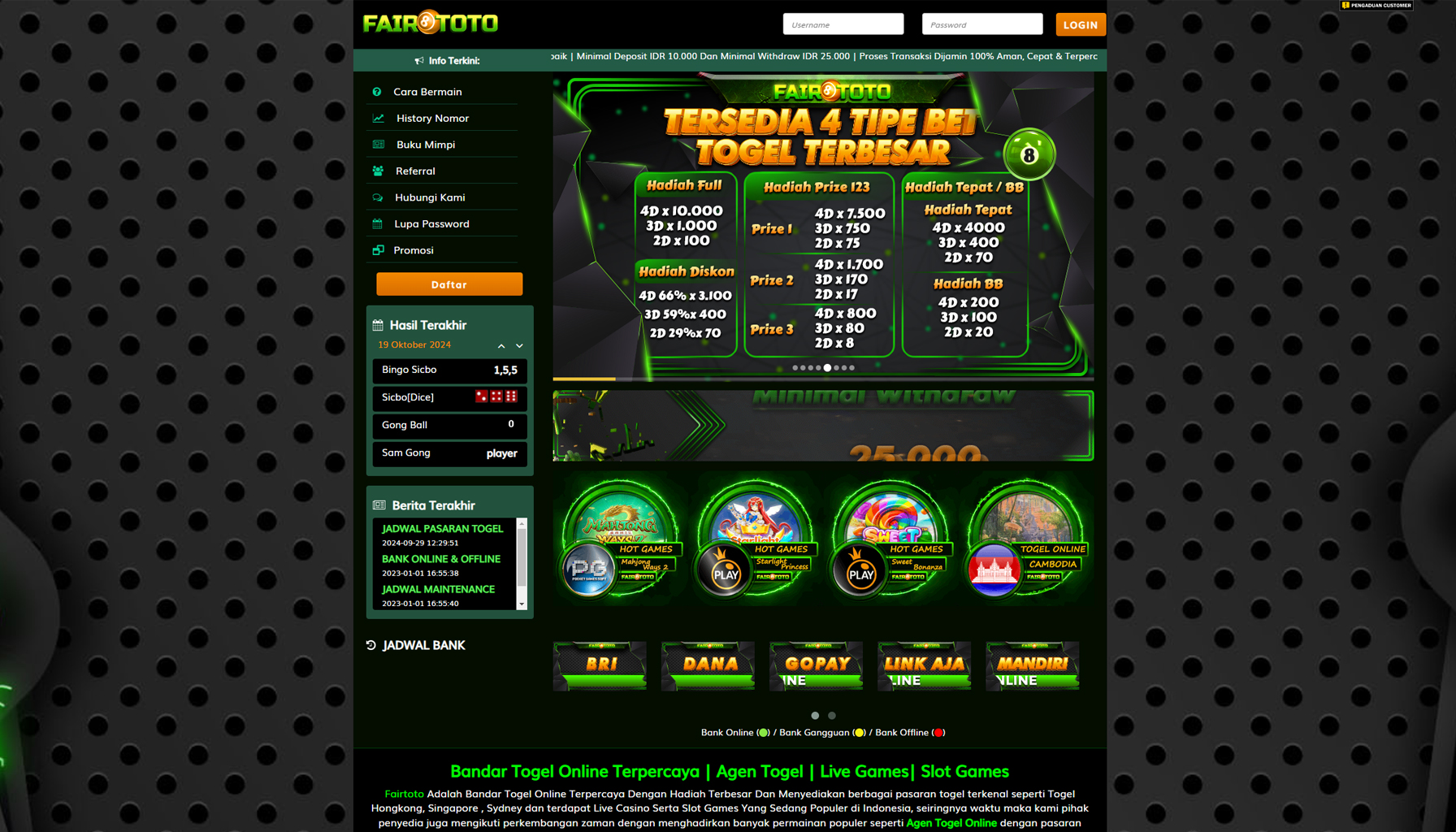 Fairtoto Tidak Membayar Kemenangan Member